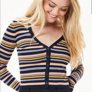 L.A. Hearts”• deep v-neck ribbed sweater cardigan